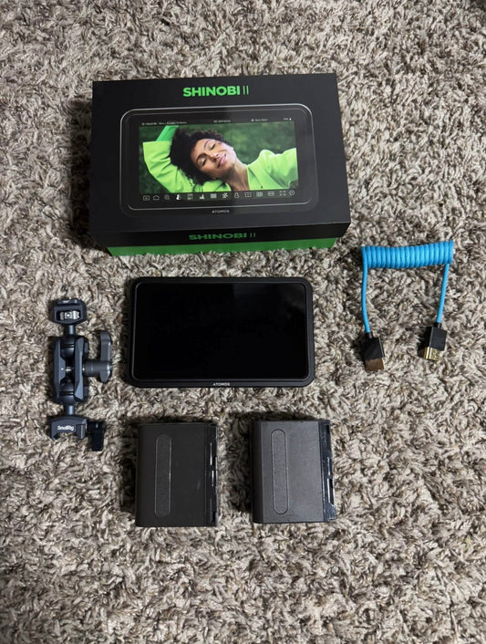 Atomos Shinobi II with accessories